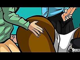 Thick ebony Teacher Gangbanged by her class