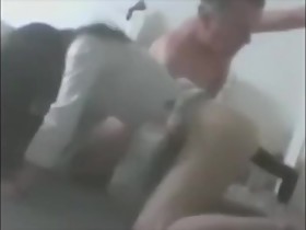 Wife Fucking BBC Dildo While Sucking Hubby