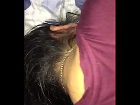 Black thong Mexican wife spreads her tight asshole