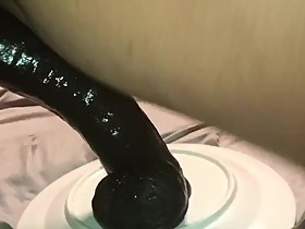 My Wife Fucking a Huge Black Dildo!
