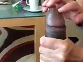 Wife jerked off bbc while watching porn