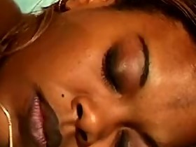 Oiled Black Housewife Masturbation