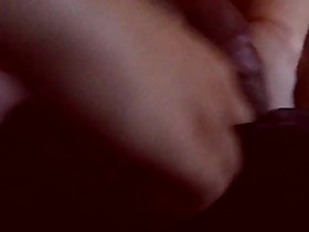 Wife does quick blowjob on BBC