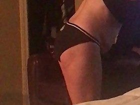 GILF MILF WIFE JAN IN BLACK PANTIES UNAWARE #4